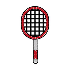 cute scribble red sport racket cartoon vector graphic design