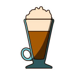 Delicious cold coffee icon vector illustration graphic design