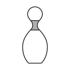cute grey bowling pins cartoon vector graphic design