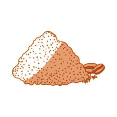 Instant coffee powder icon vector illustration graphic design