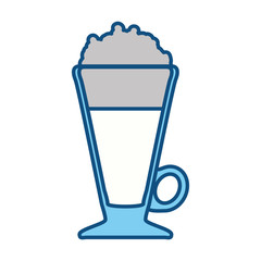 Delicious cold coffee icon vector illustration graphic design