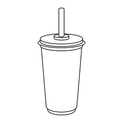 drink cup icon over white background vector illustration