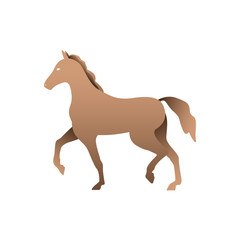 Silhouette of a horse. Horse side view profile. Vector illustration.