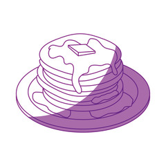 pancakes icon over white background vector illustration