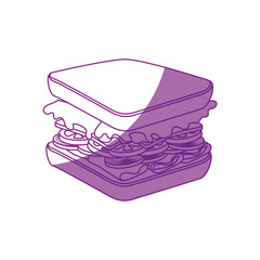 sandwich icon over white background vector illustration