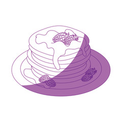 pancakes icon over white background vector illustration