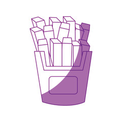 french fries box icon over white background vector illustration