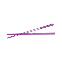 chinese sticks icon over white background vector illustration