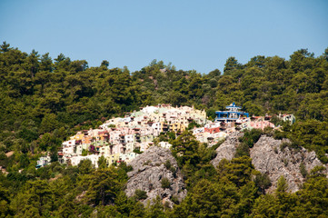 Obraz premium City on the mountain in Turkey. Landscapes of Marmaris