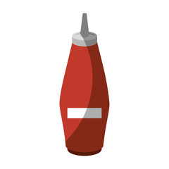 sauce bottle icon over white background vector illustration