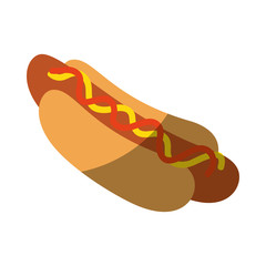 hot dog icon over white background vector illustration