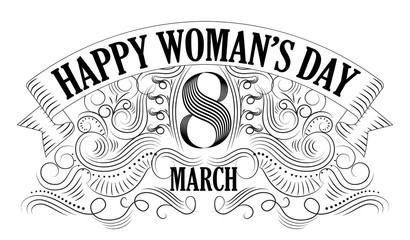 Vector illustration greeting card to mother day in vintage style;