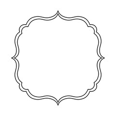 decorative frame icon over white background vector illustration