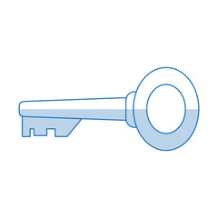 Flat line monocromatic key over white background vector illustration