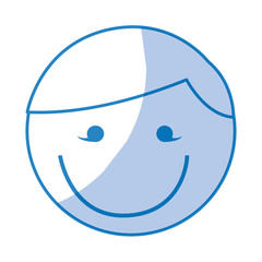 shadow round man face cartoon vector graphic design