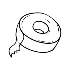 Adhesive tape draw icon vector illustration graphic design