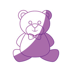 Fototapeta premium bear toy icon over white background vector illustration