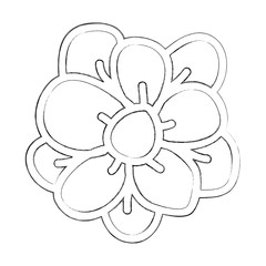 sketch draw flower cartoon vector graphic design
