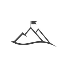 Flag on a Mountain peak