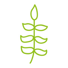 line icon green bush cartoon vector graphic design