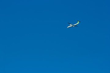 Passenger aircraft in the sky