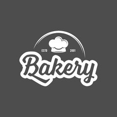 vintage retro bakery logo badge and label