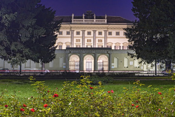 Fototapeta na wymiar Milano, Villa Reale ora Villa Comunale o Villa Belgioioso Bonaparte XVIII sec arch Leopold Pollack.