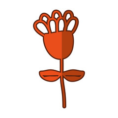 Fototapeta premium shadow flower cartoon vector graphic design icon