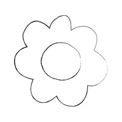monochrome blurred silhouette caricature of flower in closeup vector illustration
