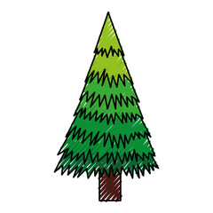 scribble christmas tree cartoon vector graphic design