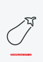 Eggplant icon, Vector