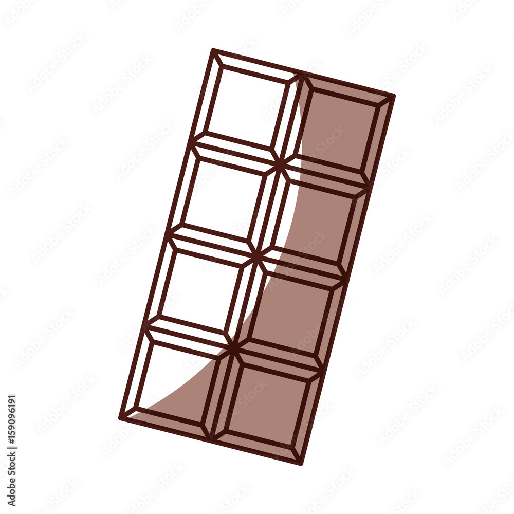 Wall mural shadow chocolate bar cartoon vectro graphic design