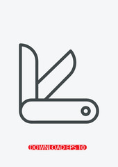 Pocket knife icon, Vector