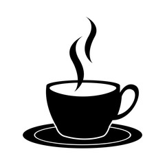 black icon coffee cup cartoon vector graphic design