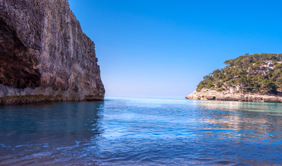 Calm beach on mediterranean island