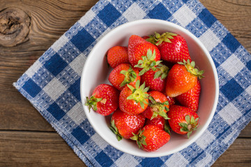 Fresh strawberries from home garden.