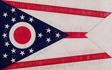 Flag of Ohio Grunge