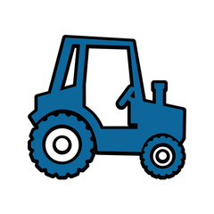 tractor icon over white background vector illustration