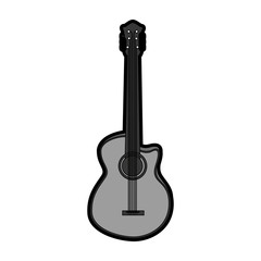 Fototapeta premium cute grey guitar cartoon vector graphic design