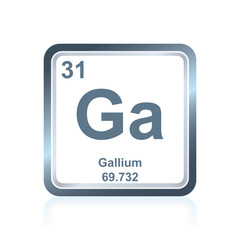 Chemical element gallium from the Periodic Table - obrazy, fototapety, plakaty