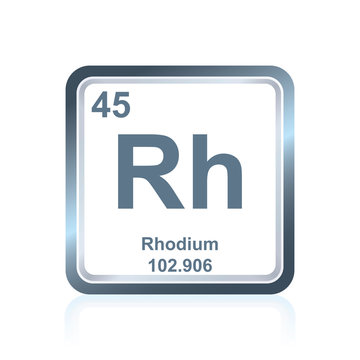 Chemical element rhodium from the Periodic Table