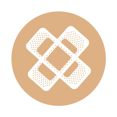 round icon bandage plaster cartoon vector graphic design