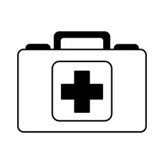 black icon medical bag cartoon vector graphic design