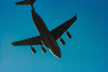 Fototapeta na wymiar Passenger aircraft in the sky