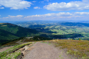 Carpathian Mountains in summer time