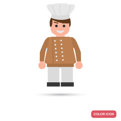 Cook color flat icon for web and mobile design