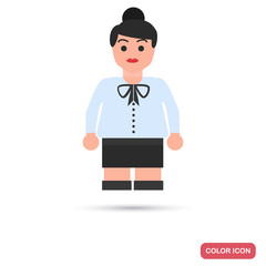 Teacher color flat icon for web and mobile design