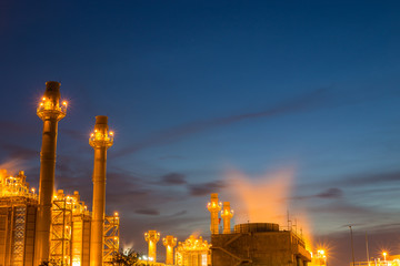 Fototapeta na wymiar Industrial power plant at twilight.