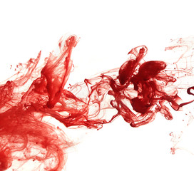Red ink into the water