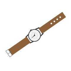 Wristwatch flat icon.